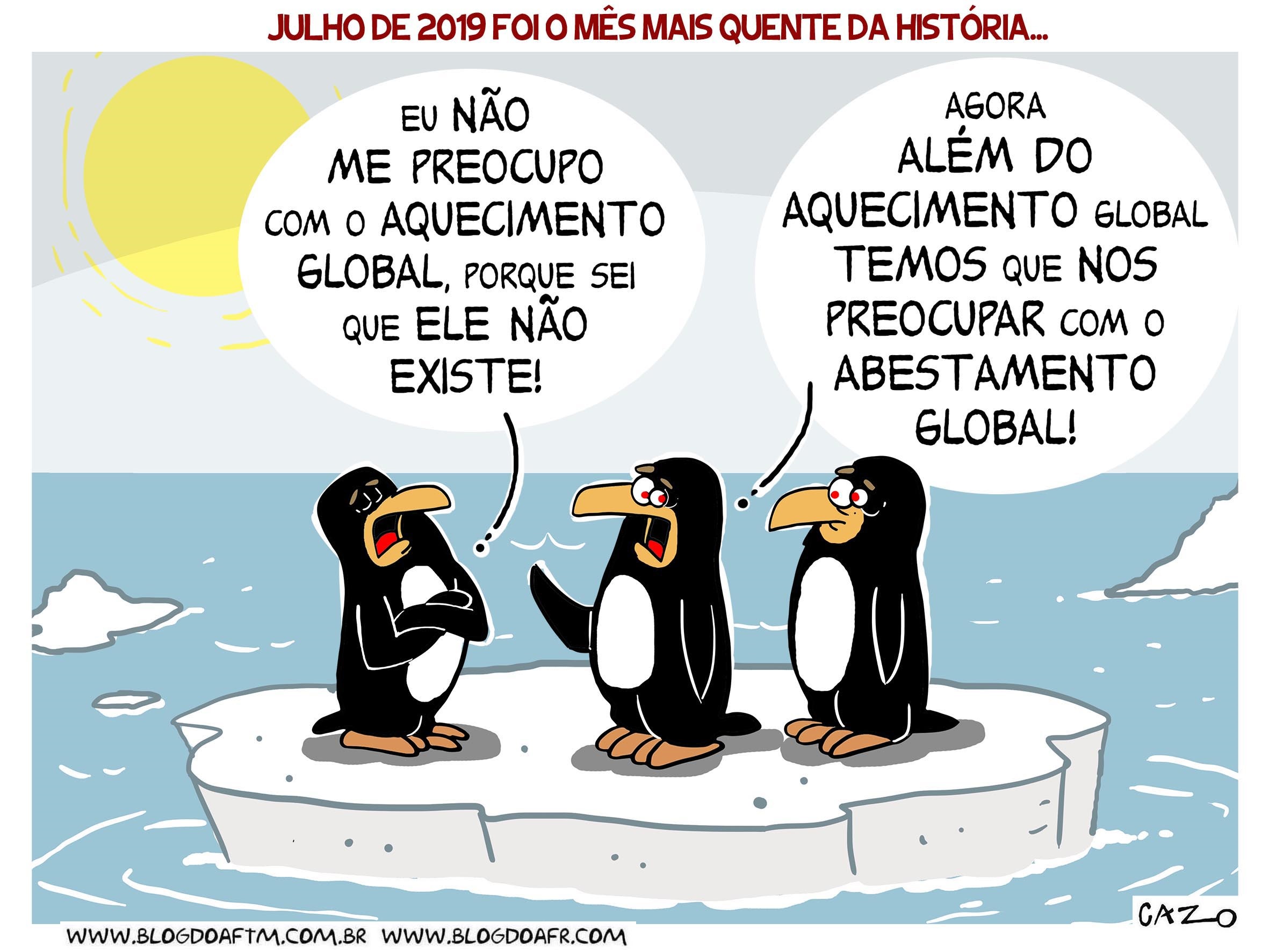 Charge Mês mais quente da história Blog do AFTM