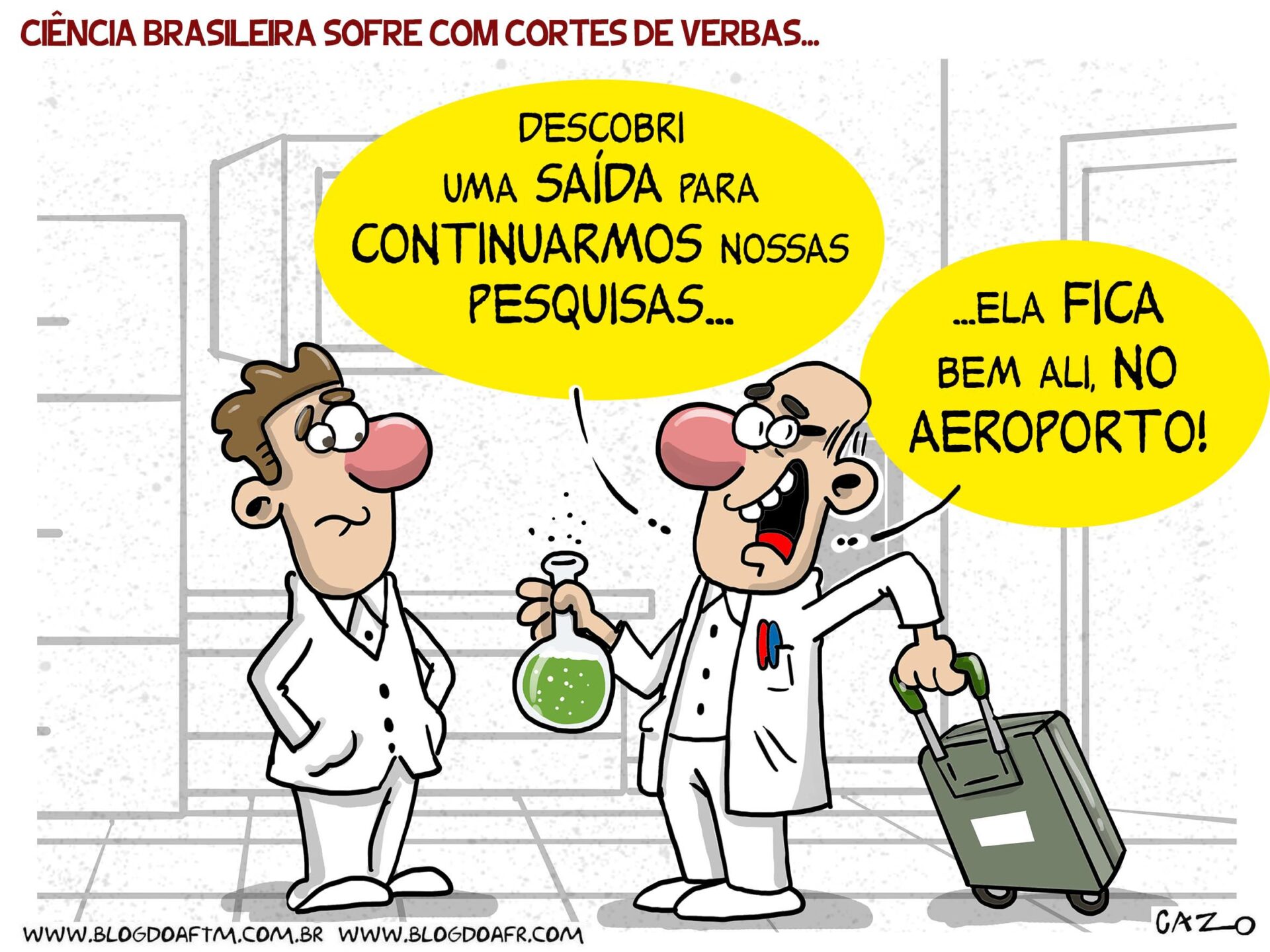 Charge Ci Ncia Brasileira Sofre Cortes De Verbas Blog Do Aftm