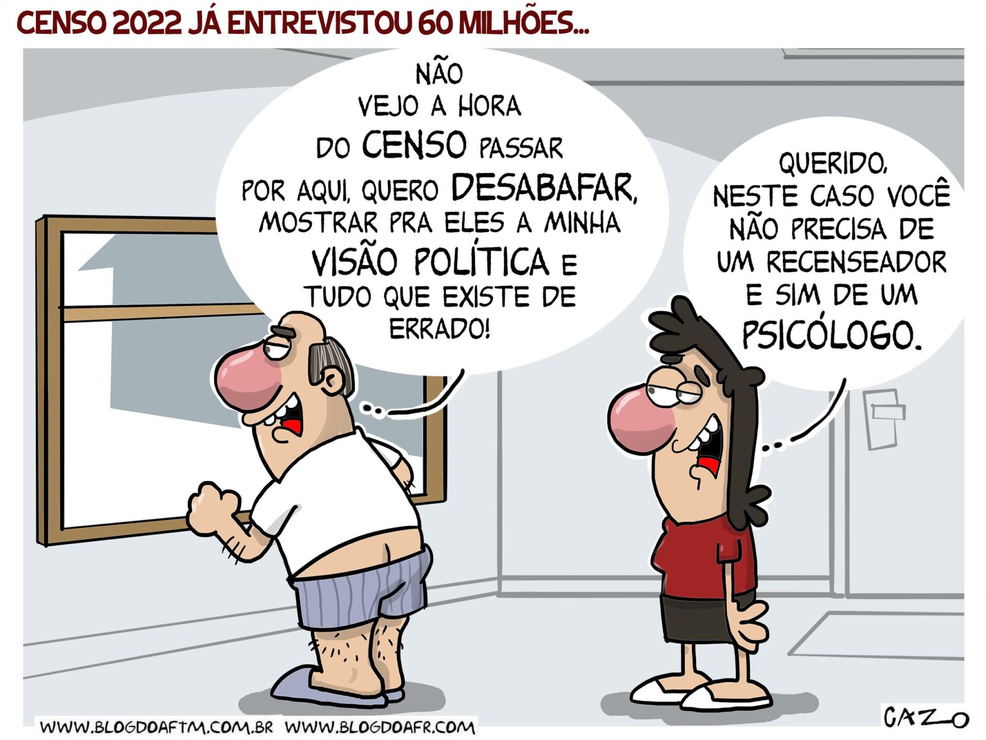 Charge Censo J Entrevistou Milh Es Blog Do Aftm